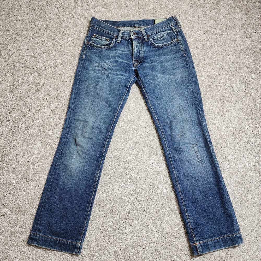 Mauro Grifoni Supervintage Low Rise Distressed Jeans Size 25 Fits 29 Italy Denim